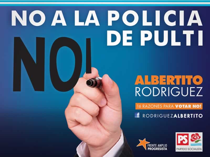 No a la Policía de Pulti